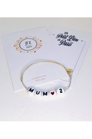 Bracelet Dolci N Mum of 2 JFZ - le petit lien de Paris