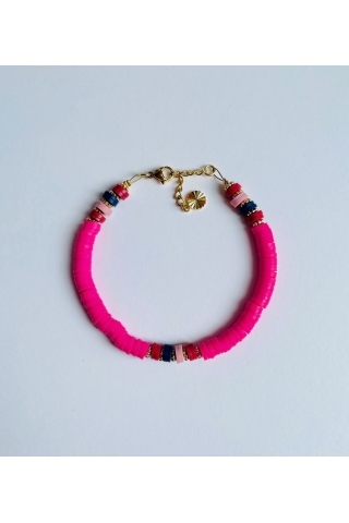 Bracelet Gipsy rose fluo JFZ - le petit lien de Paris